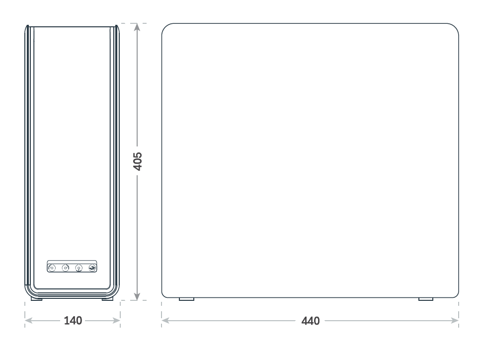 Reverzná osmóza AQUA AF 800 rozmery